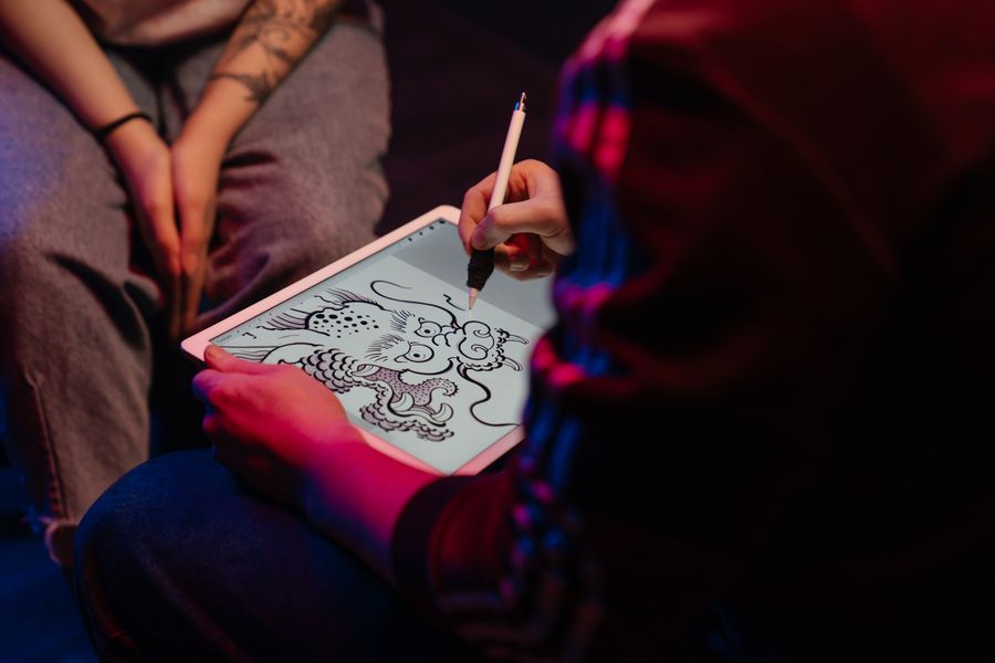 Diseño digital de tatuajes neon