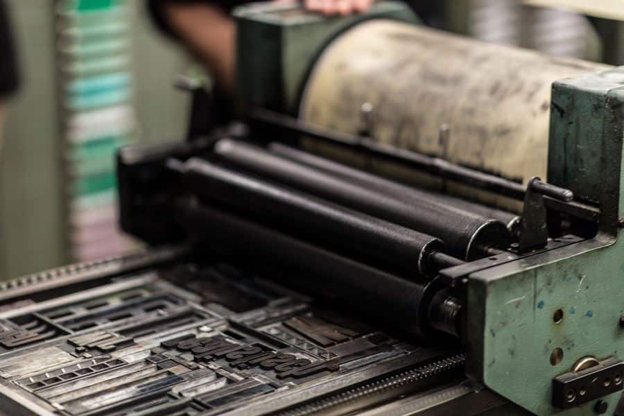 Prensa industrial para impresión profesional